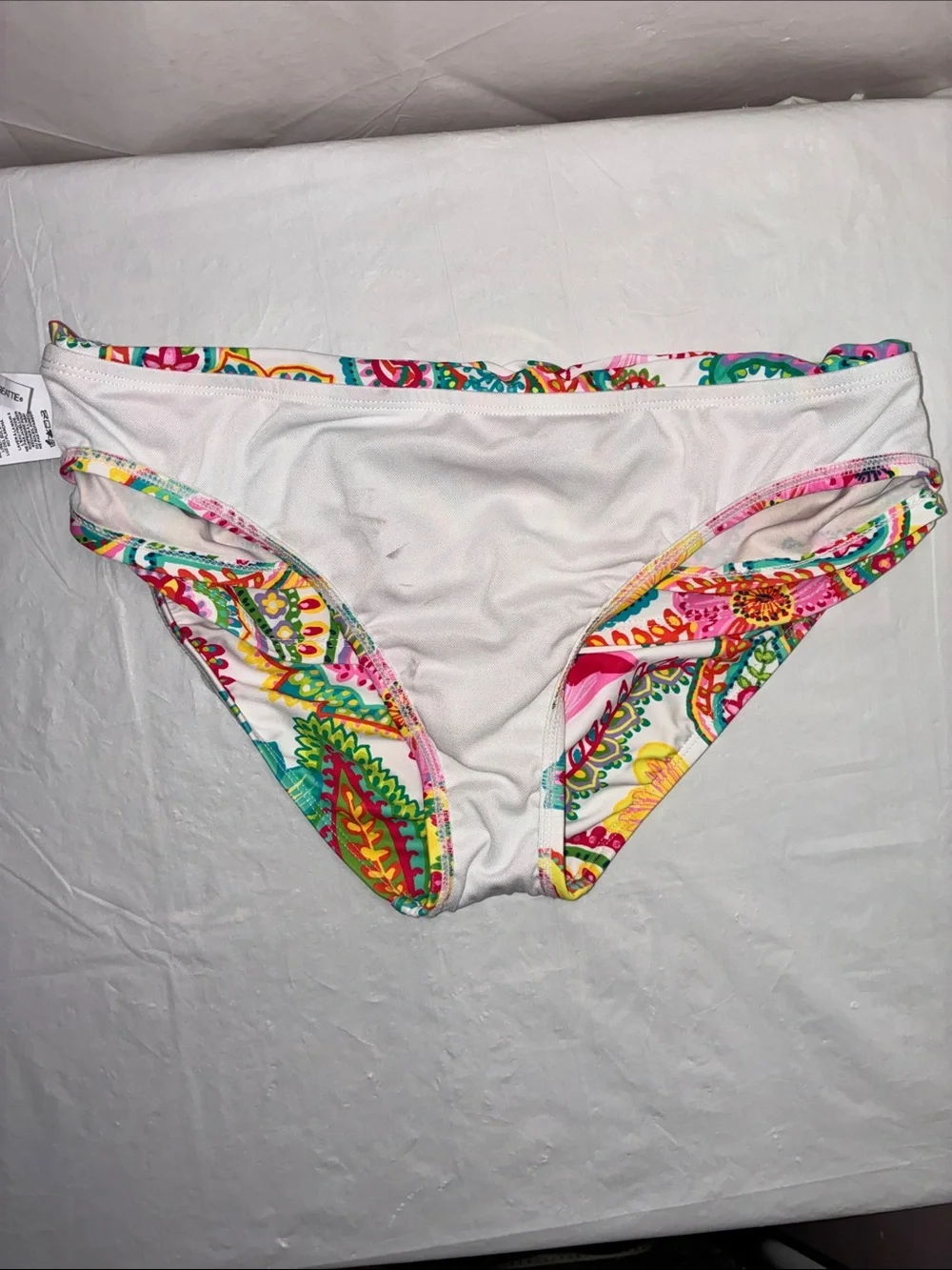 Bleu Rod Beattie Multicolor Paisley Bikini Bottom - Yellow, Pink, Green, Blue